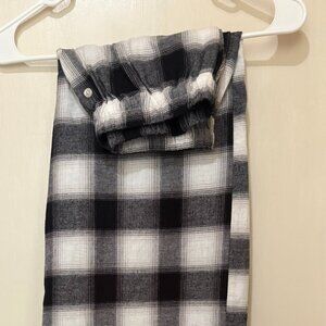 Black and White Plaid Pajama Pants